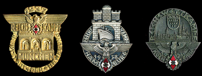 1937/8/9 National Trade Competition participants badges